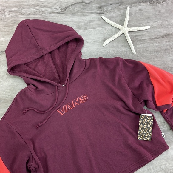 🔆VANS🔆 HOODIE CROPPED SWEATSHIRT - Picture 2 of 8